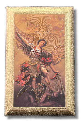 Cuadros De San Miguel Arcángel 5 Piezas De 12cm