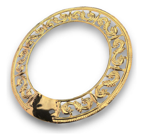 Aureola 35cm De Latón Bañada En Oro Para Imagen Religiosa