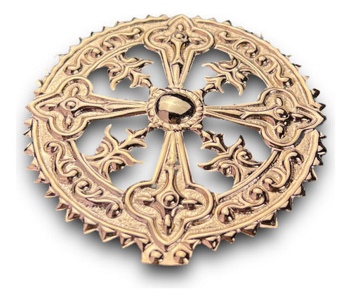 Aureola Bañada En Oro 10cm Para Imágenes Religiosas De Jesús