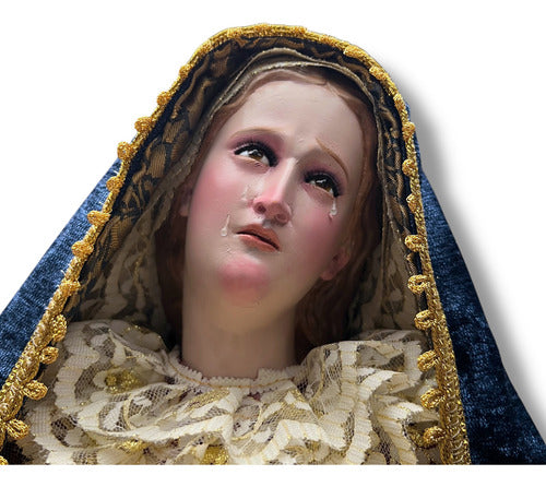 Dolorosa O Virgen De Los Dolores Para Vestir Y Bruñida 60cm