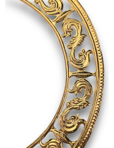 Aureola 35cm De Latón Bañada En Oro Para Imagen Religiosa