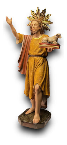 San Juan Bautista Talla En Madera 50cm