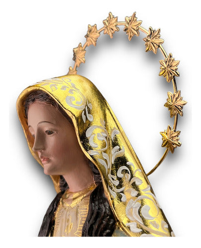 Virgen De Los Milagros O Milagrosa Talla En Madera 40cm