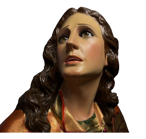 San Juan Evangelista De 124cm Policromado Y Estofado En Oro