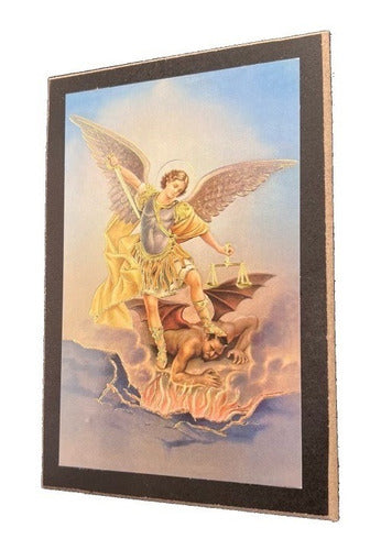 Cuadros De San Miguel Arcángel 16cm 5 Piezas