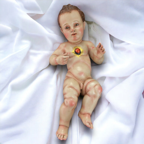 Niño Dios O Niño Jesús Talla En Madera Cedro Rojo 30cm