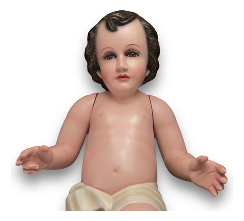 Niño Dios Tallado En Madera 60cm