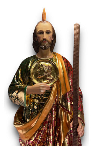 San Judas Tadeo Estofado En Oro Y Terminado Fino 175cm