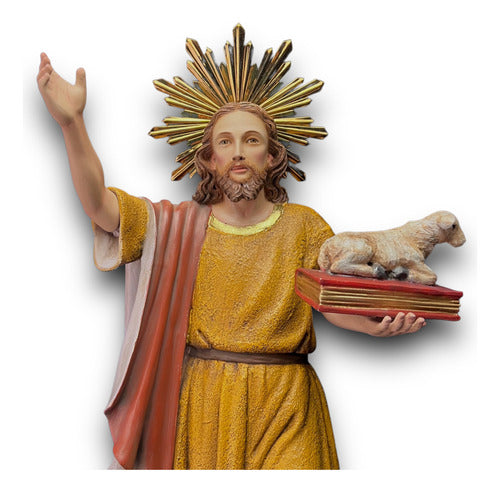 San Juan Bautista Talla En Madera 50cm