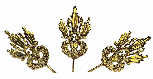 Juego De Potencias Laton Con Baño De Oro 7cm