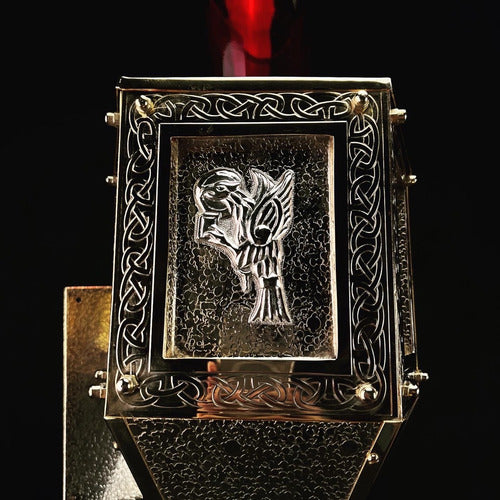 Lampara De Aceite (santísimo) De Pared  Baño De Oro. 59cm