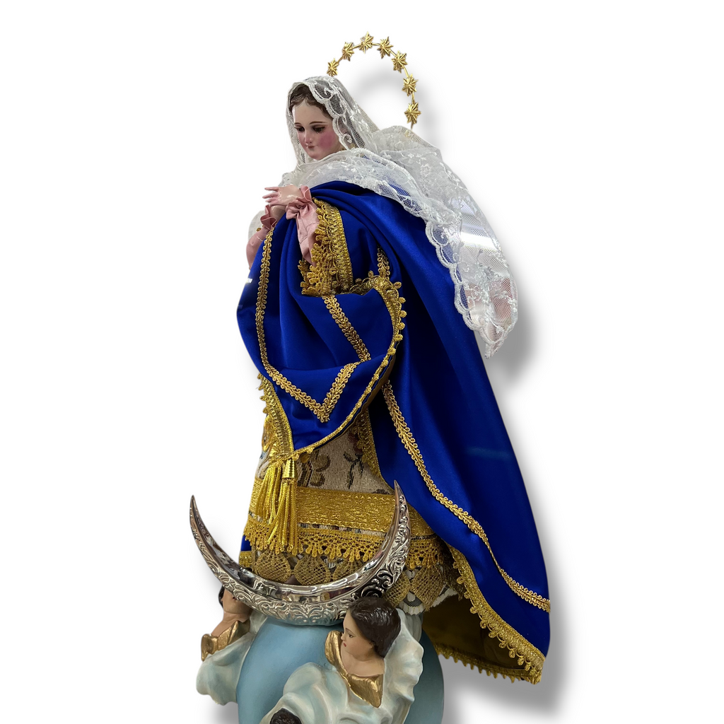 Inmaculada Concepcion De Maria O Purisima Terminado Bruñido y Articulada 60cm