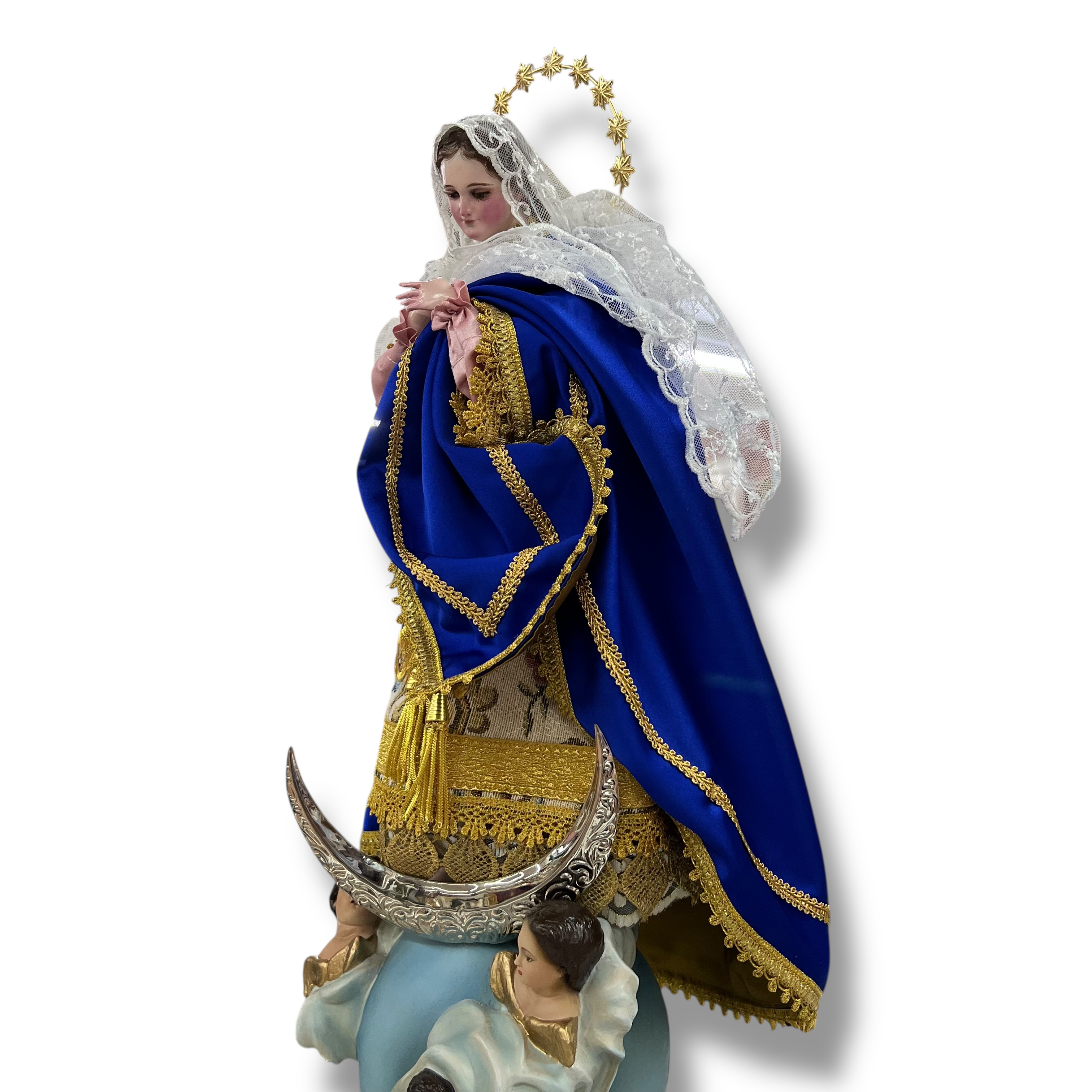 Inmaculada Concepcion De Maria O Purisima Terminado Bruñido y Articulada 60cm
