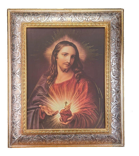 Cuadro Sagrado Corazón De Jesús 56cmx46cm
