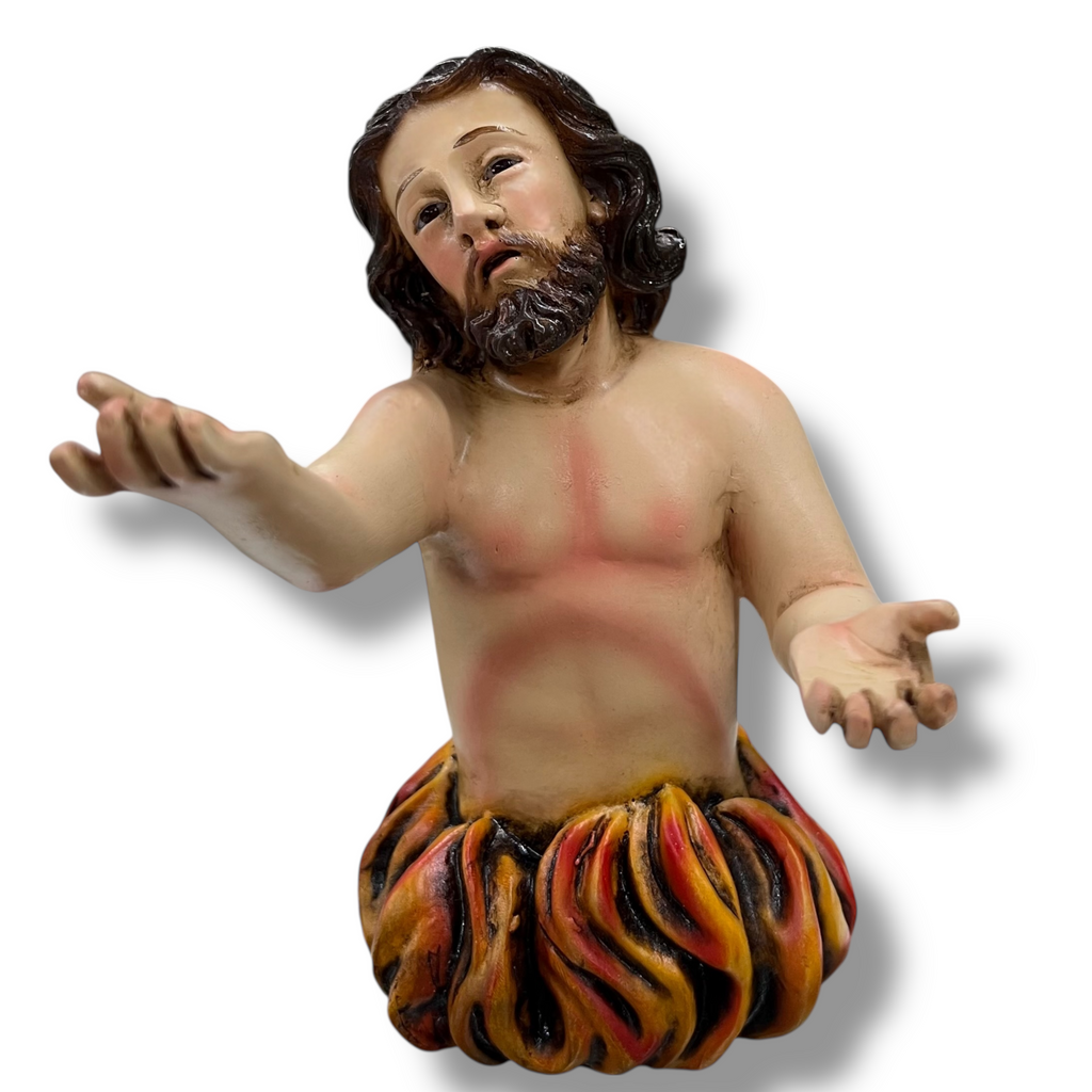 Set de tres animas del Purgatorio 15cm Anima