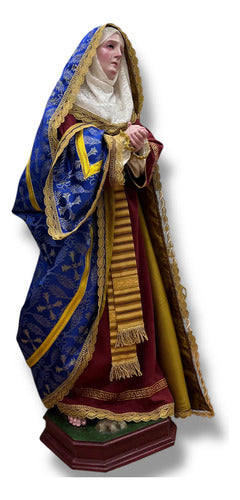 Dolorosa O Virgen De Los Dolores Para Vestir Y Bruñida 120cm