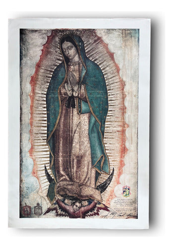 Litografías Virgen De Guadalupe Tamaño Natural En Tela Saman