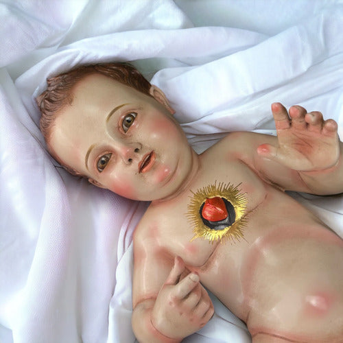 Niño Dios O Niño Jesús Talla En Madera Cedro Rojo 30cm