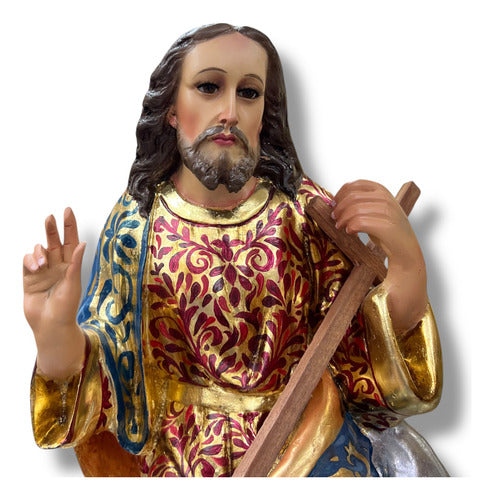 Divina Providencia Policromía En Óleo Y Estofada 90cm