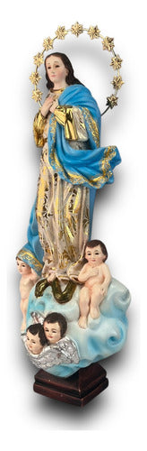Inmaculada Concepcion De Maria Tallada En Madera 34cm