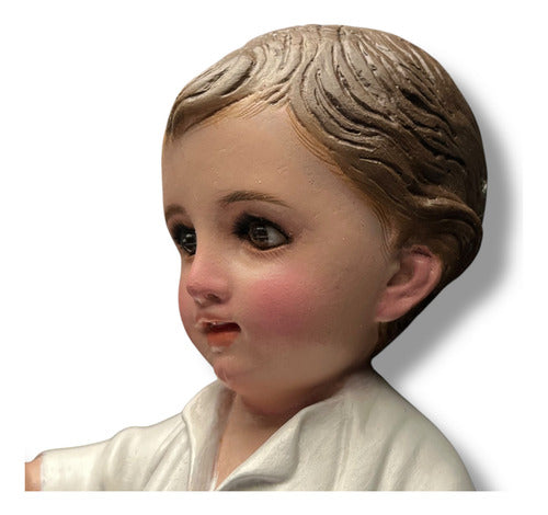 Niño Dios O Niño Jesús En Pasta Fina En Acabado Bruñido 30cm