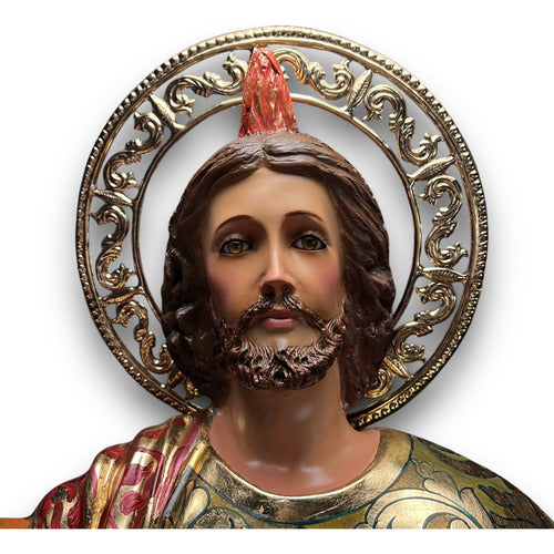 Figura De San Judas Tadeo 142 Cm Estofado Hoja De Oro