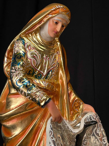 San Joaquín, Santa Ana Y María Niña Estofada En 48cm X 43cm