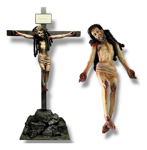 Cristo Crucificado 85cm Desmontable Para Santo Entierro 44cm