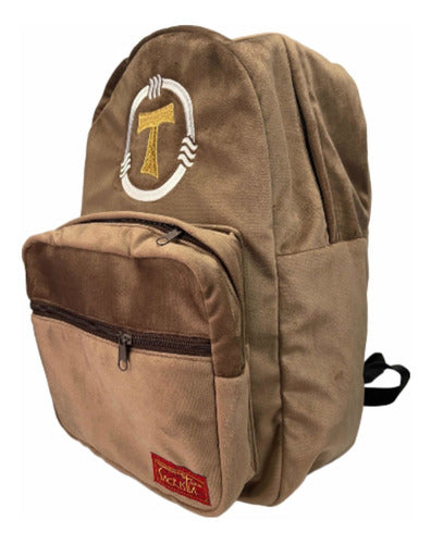 Mochila Sacristía Bordada Franciscana
