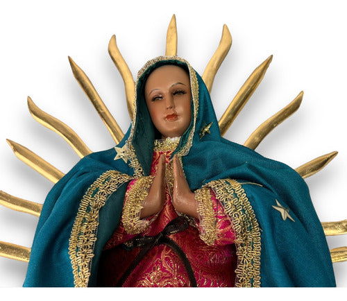 Virgen De Guadalupe Para Vestir Tallada En Madera 50cm