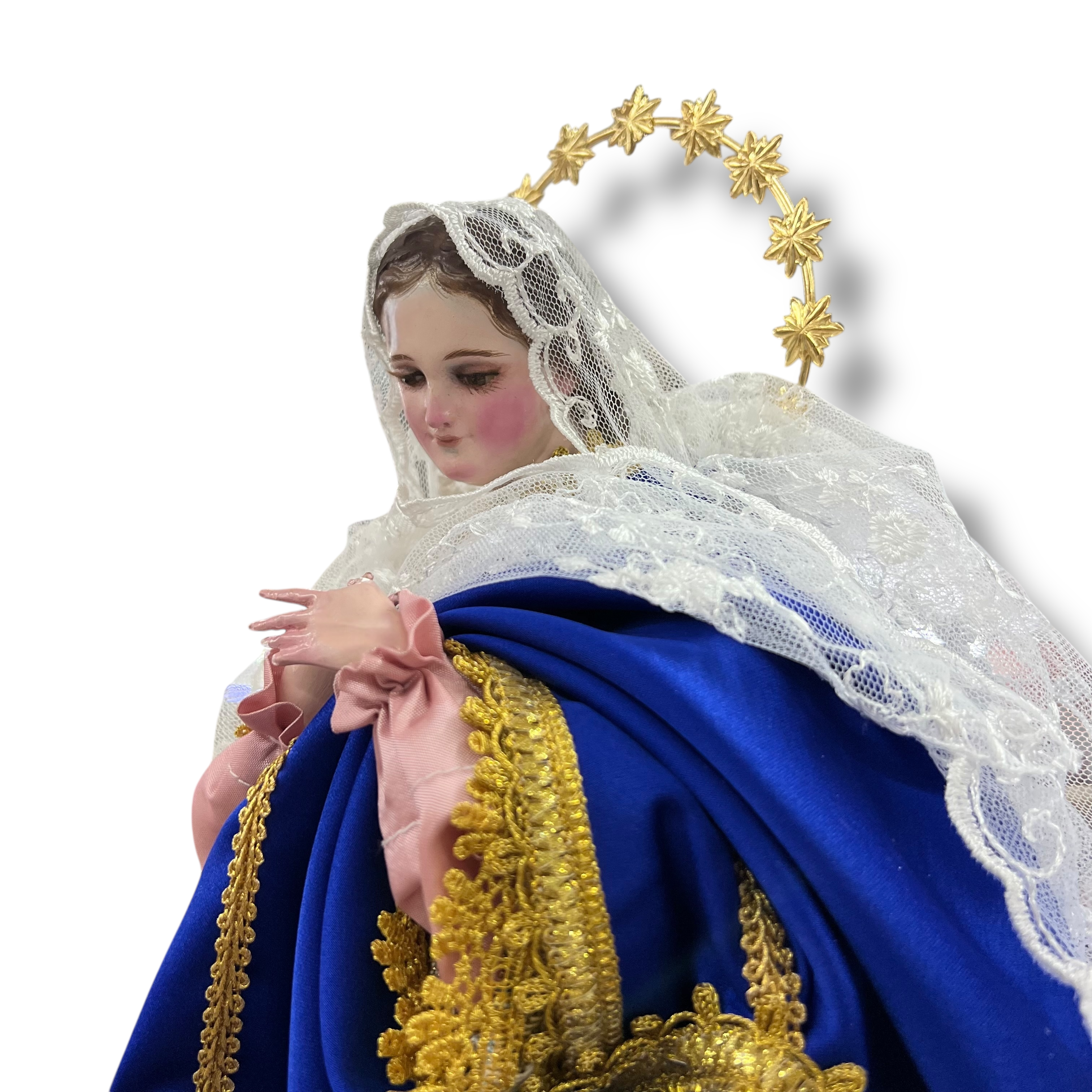 Inmaculada Concepcion De Maria O Purisima Terminado Bruñido y Articulada 60cm