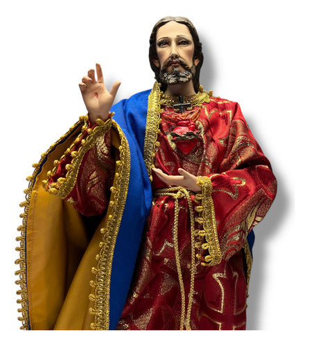 Sagrado Corazón De Jesús Para Vestir Articulado 45cm