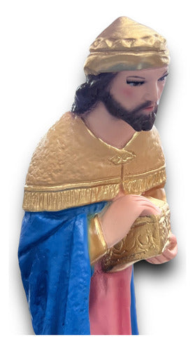 Juego De Reyes Magos 35cm Pasta Cerámica