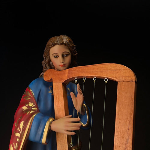 Santa Cecilia De 1mt De Altura Con Arpa Desmontable