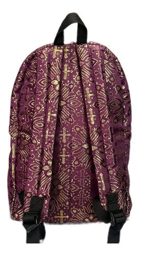 Mochila Sacristía Morada Símbolo Pelicano Cristiano
