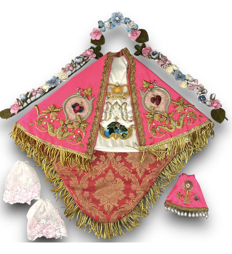 Vestimenta Fina De 30cm Para Virgen Del Rosario Talpa