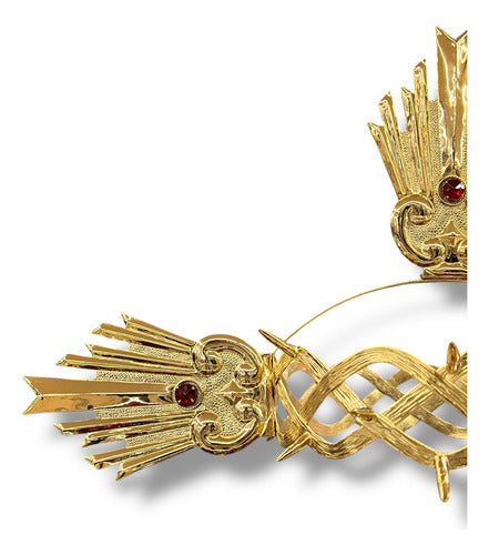 Corona De Espinas Fina #20 Con 3 Potencias Baño De Oro