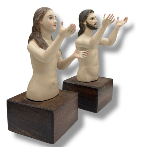 Set De Ánimas Del Purgatorio 19cm Tallas En Madera