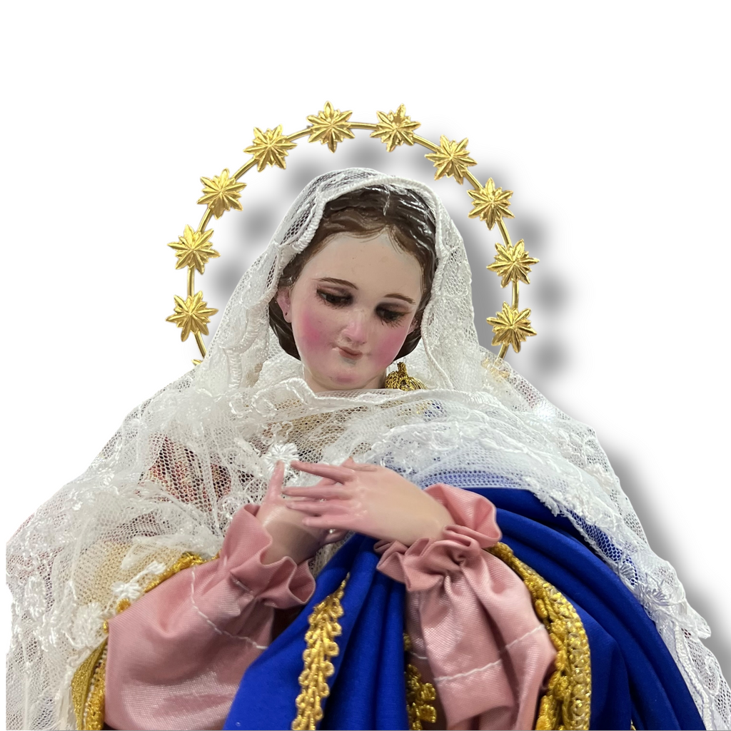 Inmaculada Concepcion De Maria O Purisima Terminado Bruñido y Articulada 60cm