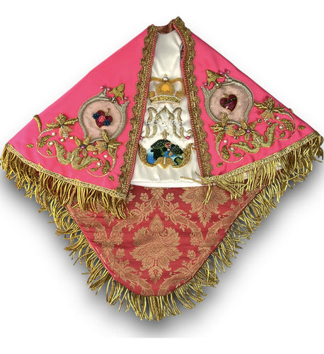 Vestimenta Fina De 30cm Para Virgen Del Rosario Talpa