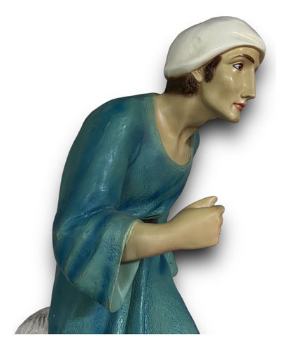 Pastor Con Chivo Para Nacimiento De 80cm