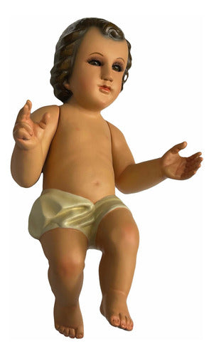 Niño Dios Tallado En Madera 30cm