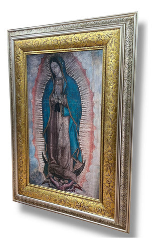 Cuadro Virgen De Guadalupe Hoja De Oro Y Plata 126cm X 91cm