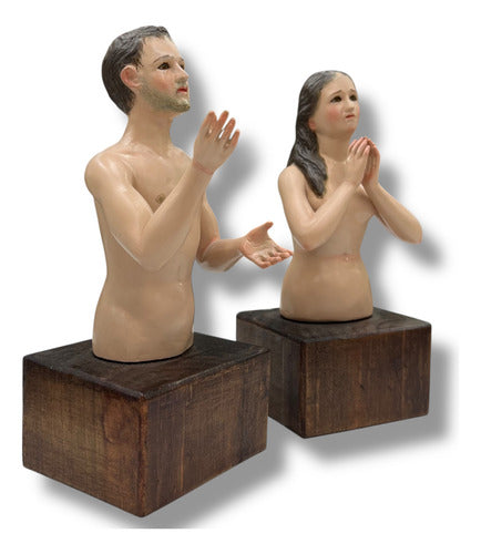 Set De Ánimas Del Purgatorio 19cm Tallas En Madera