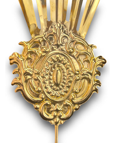 Juego De 3 Potencias En Baño De Oro 23cm