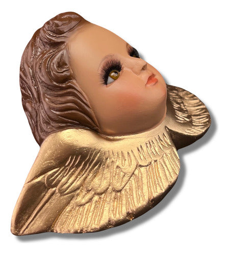 Angelito O Querubín Elaborado En Cerámica 12 X 8cm