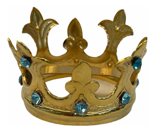 Corona Imperial #6 Baño De Oro Cristal Cortado