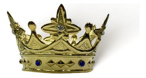 Corona Reinal En Latón Con Cristal Cortado #9