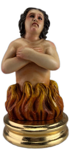 Ánima Del Purgatorio 18cm Talla En Madera