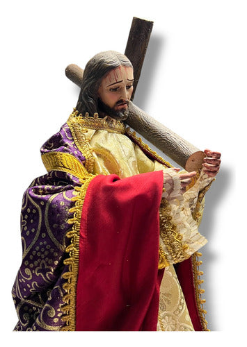 Jesús De Nazaret O Nazareno Con Cruz Y Articulado 46cm